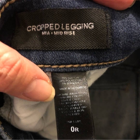 EXPESS Blue Mia Mid-Rise Cropped Legging Jeans Women Size OR - Picture 9 of 9